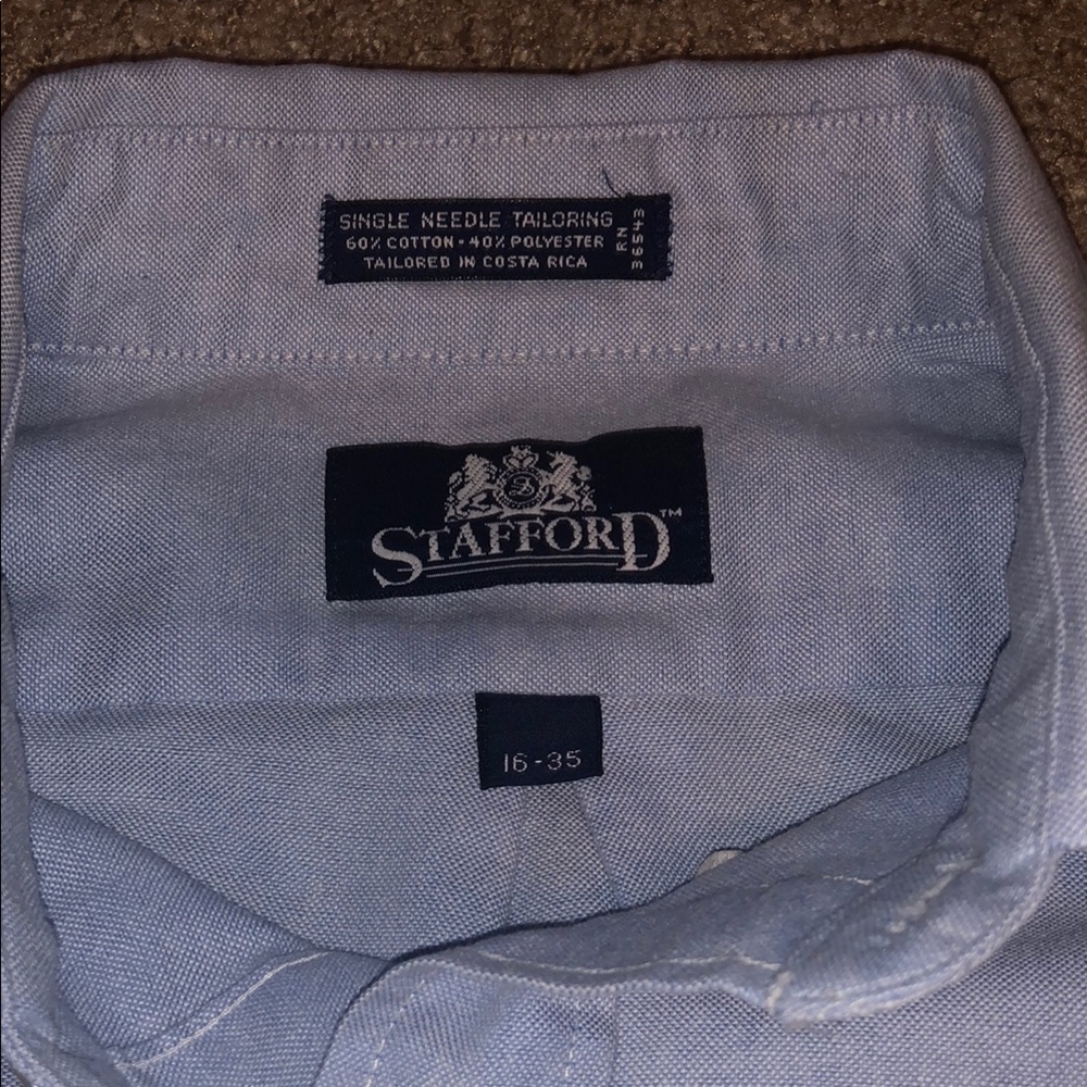 Stafford Blue Dress Shirt - Picture 2 of 6